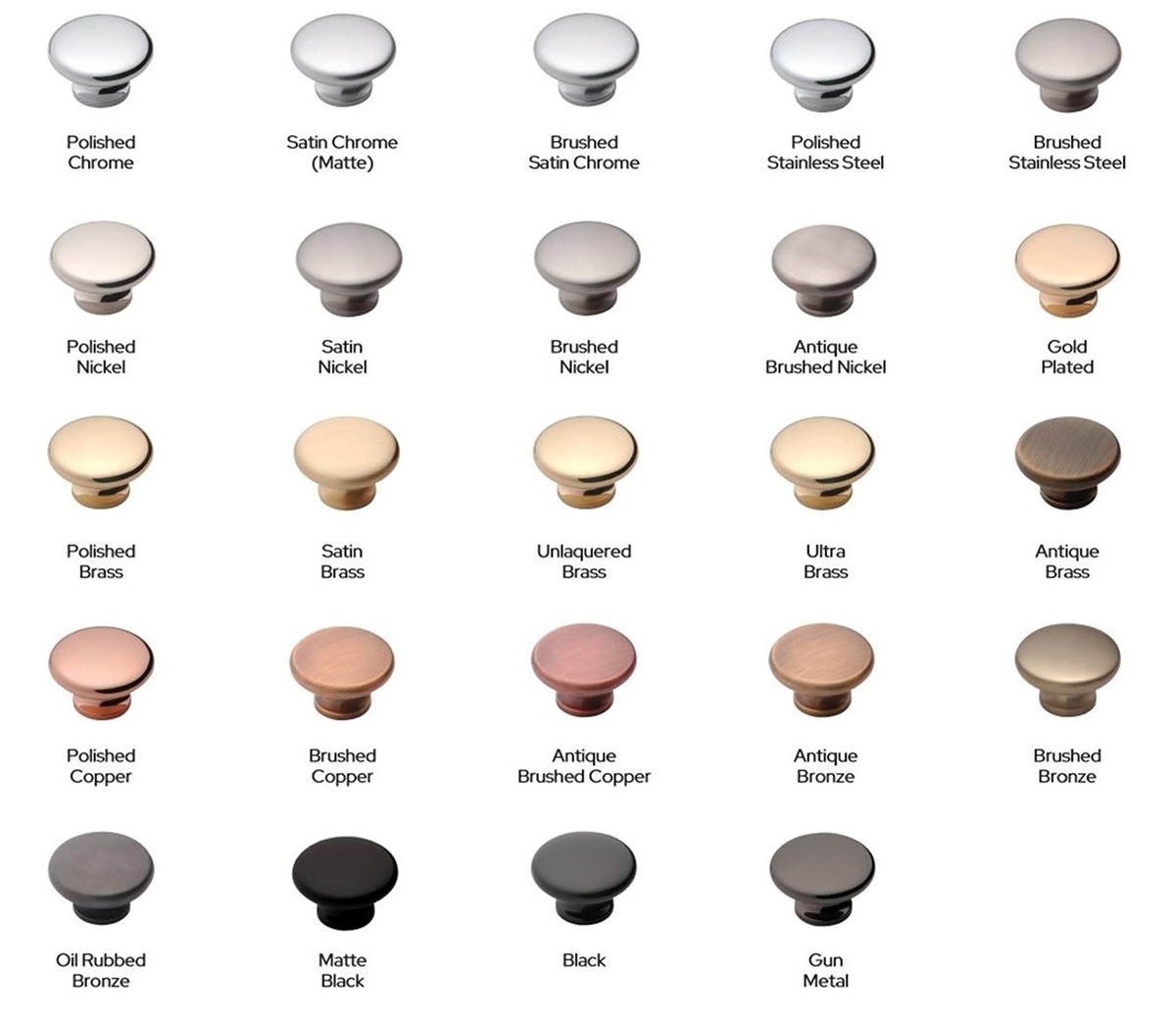 Color Finish Options